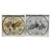 Imagen de Reloj de pared redondo 40cm, mapamundi de metal calado, 2 colores