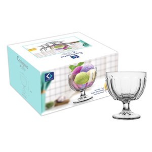 Imagen de Copa de vidrio para postre x4 420ml, en caja