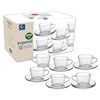 Imagen de Taza de vidrio con plato 215ml x6, en caja