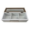 Imagen de Caja para té de madera, rectangular, 3 reparticiones, en caja