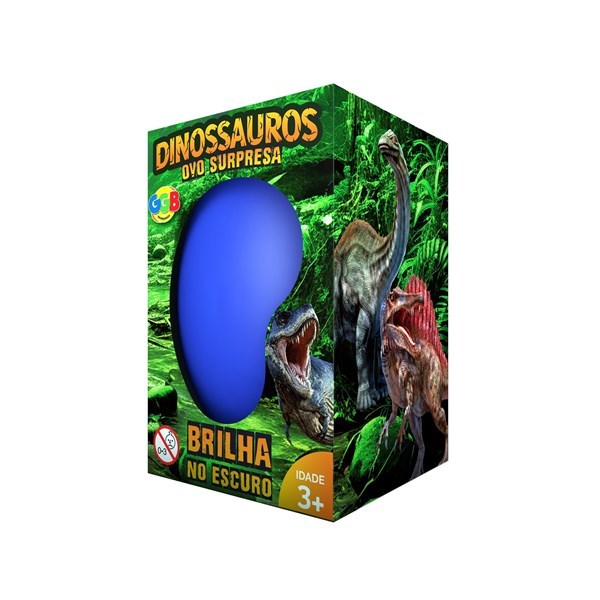 Imagen de Huevo con dinosaurio que brilla en la oscuridad,  CAJA x8, varios colores