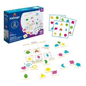 Imagen de Juego de mesa, secuencia lógica de formas, 15 piezas de madera, XALINGO en caja