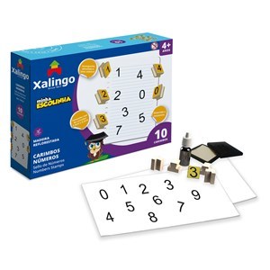 Imagen de Sellos de números x10 piezas de madera, XALINGO en caja