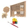 Imagen de Puzzle 3D, madera, casita para pintar con témperas, XALINGO en caja