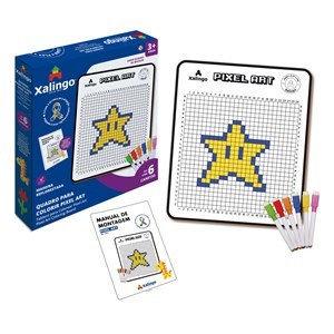 Imagen de Cuadro para colorear por pixeles, con 6 marcadores, XALINGO en caja