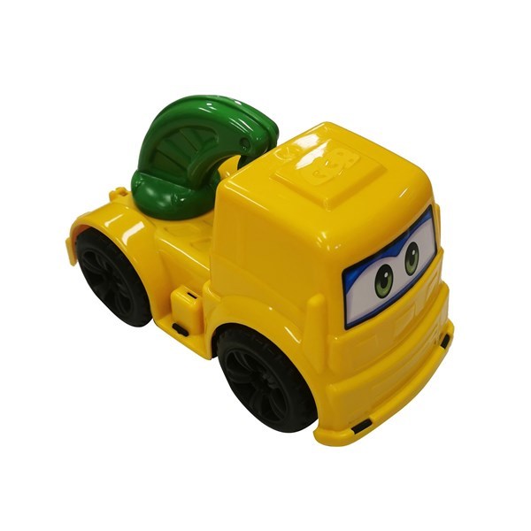 Imagen de Camión ruedas libres, ojos, con grúa, en bolsa varios colores