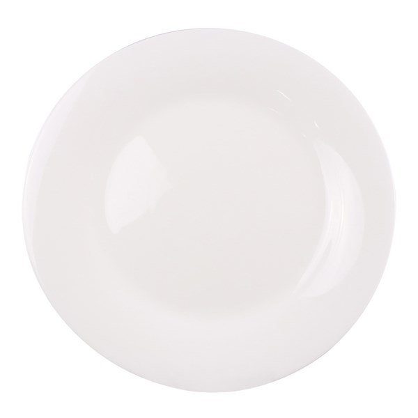 Imagen de Plato llano de vidrio opal llano,línea ARIA CAJA x24