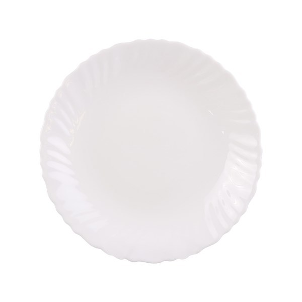 Imagen de Plato de vidrio opal postre, línea SOFIA, CAJA x36