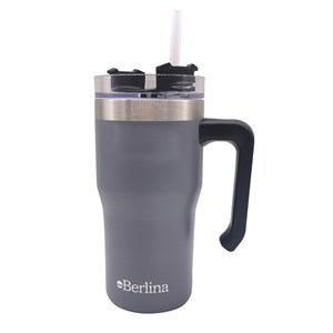 Imagen de Vaso térmico doble pared 600ml, sorbito de plástico Berlina GRIS