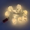 Imagen de Guirnalda 10 luces LED calaveras 2AA, en bolsa