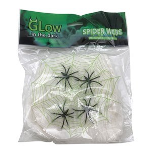 Imagen de Telaraña con arañas fluorescente, en bolsa