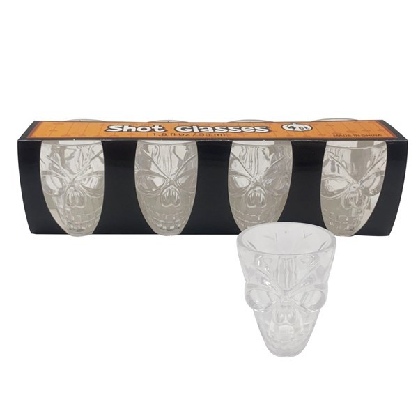 Imagen de Vaso para shot x4 calaveras, en caja
