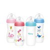 Imagen de Mamadera de plástico 330ml tetina natural boca ancha, en caja, varios colores MOMEASY