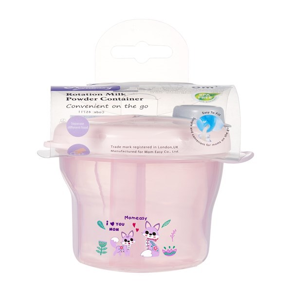 Imagen de Vianda infantil de plástico con divisiones pico vertedor, en cartón, 2 colores MOMEASY