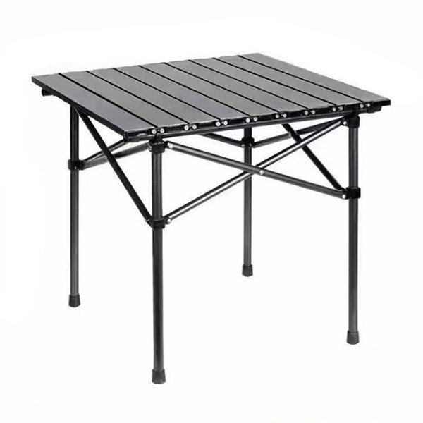 Imagen de Mesa enrollable cuadrada de aluminio pintado plegable, portátil, en bolsa varios colores