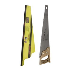 Imagen de Serrucho de acero mango de madera, en cartón
