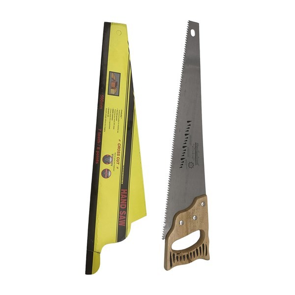 Imagen de Serrucho de acero mango de madera, en cartón