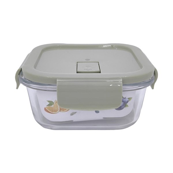 Imagen de Vianda recipiente de vidrio, cierre hermético, 500ml en bolsa, varios colores