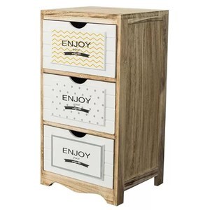 Imagen de Mueble organizador de madera, 3 cajones, en caja