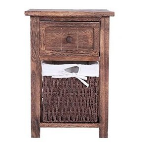 Imagen de Mueble organizador de madera con 1 cajón y un canasto, en caja