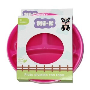 Imagen de Plato para bebé con divisiones y tapa, MI-K, 2 colores