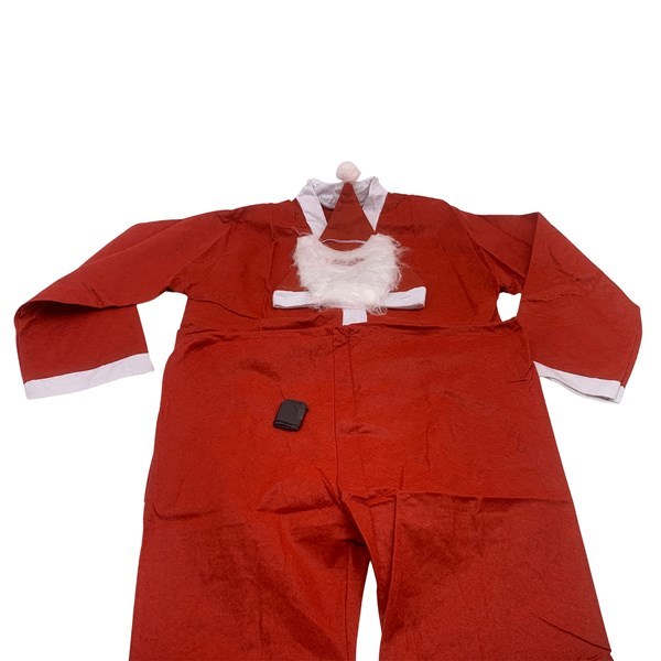 Imagen de Disfraz de papá Noel para adultos, con barba y gorro en bolsa