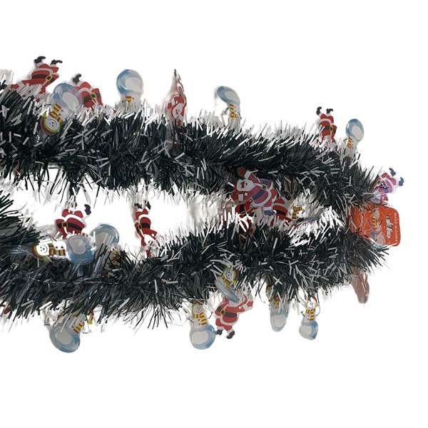 Imagen de Guirnalda boa navideña con apliques papá Noel, en cartón