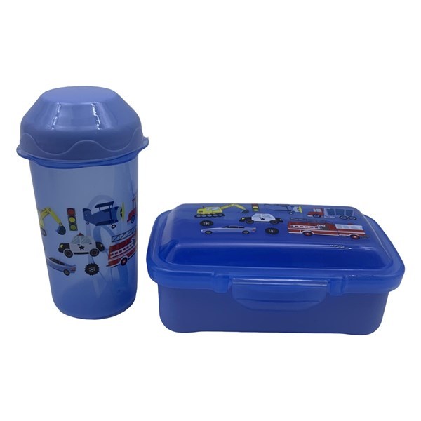 Imagen de Vianda contenedor infantil de plástico con botella, varios colores