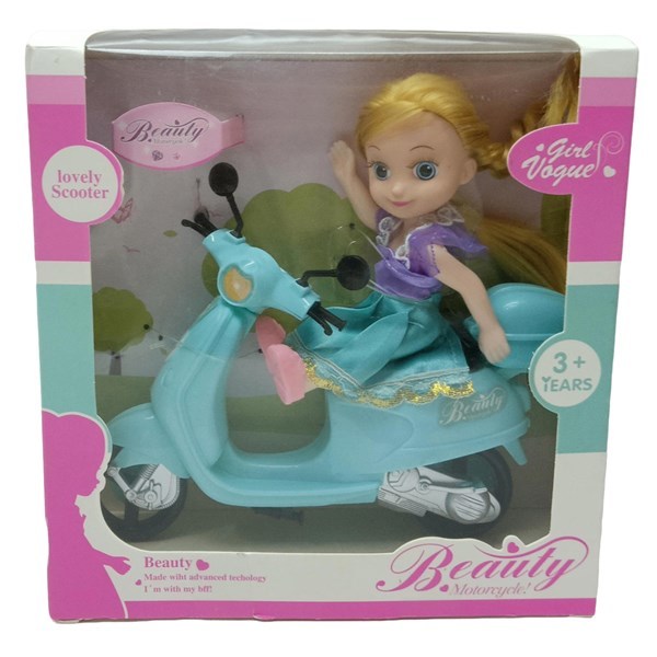 Imagen de Muñeca con moto en caja