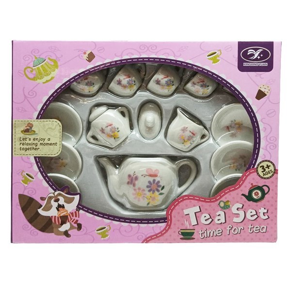 Imagen de Juego de té, 16 piezas, símil porcelana, en caja