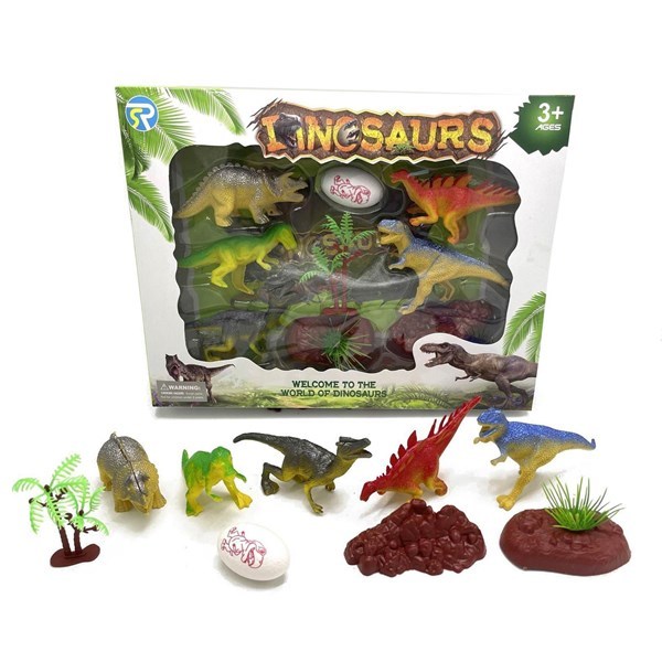Imagen de Dinosaurios x5 con accesorios en caja