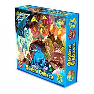 Imagen de Puzzle de cartón, 150 piezas, dragones en caja