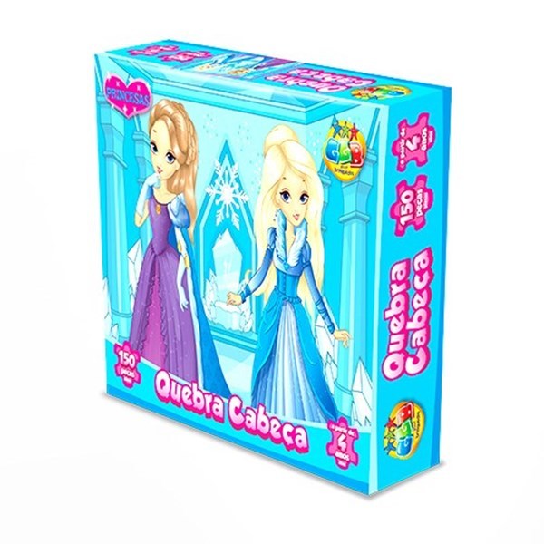 Imagen de Puzzle de cartón, 150 piezas, princesas en caja