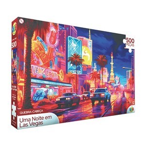 Imagen de Puzzle de cartón, 500 piezas, Las Vegas, en caja
