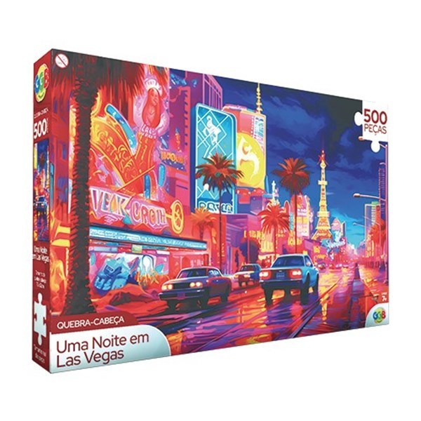 Imagen de Puzzle de cartón, 500 piezas, Las Vegas, en caja