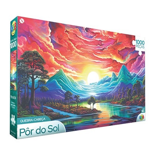 Imagen de Puzzle 1000 piezas, puesta de sol, en caja