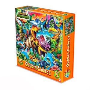 Imagen de Puzzle de cartón, 300 piezas, dinosaurios en caja