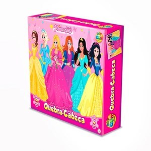 Imagen de Puzzle de cartón, 100 piezas, princesas en caja