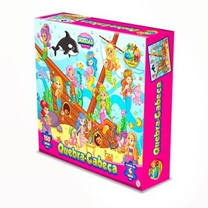 Imagen de Puzzle de cartón, 150 piezas, sirenas en caja