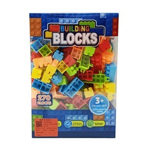 Imagen de Bloques de plástico, 270 piezas, medianas en caja de PVC