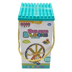 Imagen de Bloques de plástico, 100 piezas, chicas, en caja