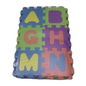 Imagen de Puzzle de goma EVA, letras y números, en bolsa