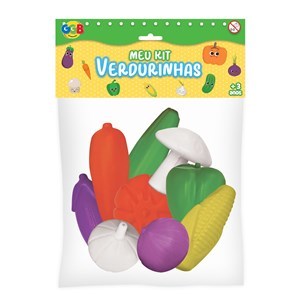 Imagen de Frutas verduras de plástico 9 piezas, en bolsa