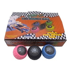 Imagen de Pelota de goma con luz CAJA x12, varios colores
