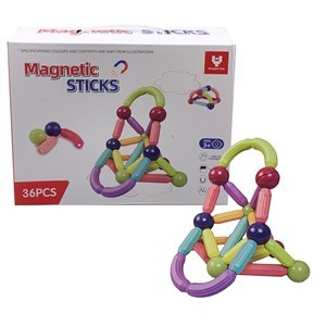 Imagen de Bloques magnéticos, 36 piezas, en caja