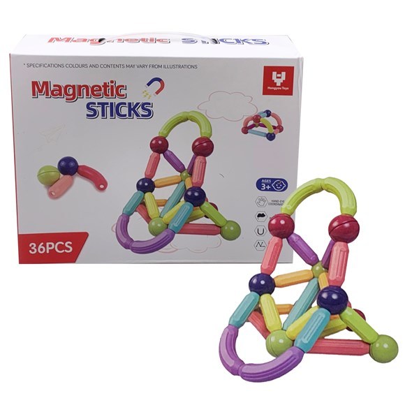 Imagen de Bloques magnéticos, 36 piezas, en caja