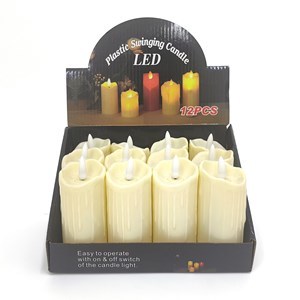 Imagen de Velas LED blancas, CAJA x12