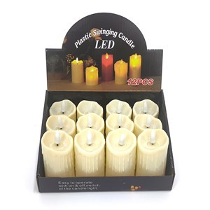 Imagen de Velas LED blancas, CAJA x12