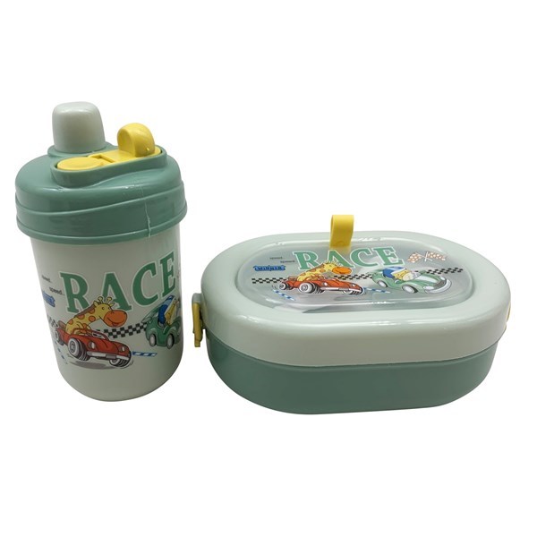 Imagen de Vianda contenedor infantil de plástico con botella 600ml, varios colores
