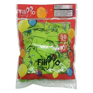 Imagen de Globo 10" FILIPPO verde, bolsa x50